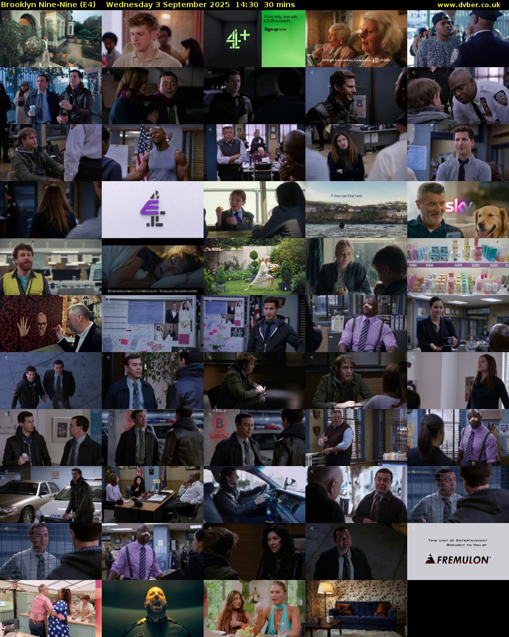 Brooklyn Nine-Nine (E4) Wednesday 3 September 2025 14:30 - 15:00