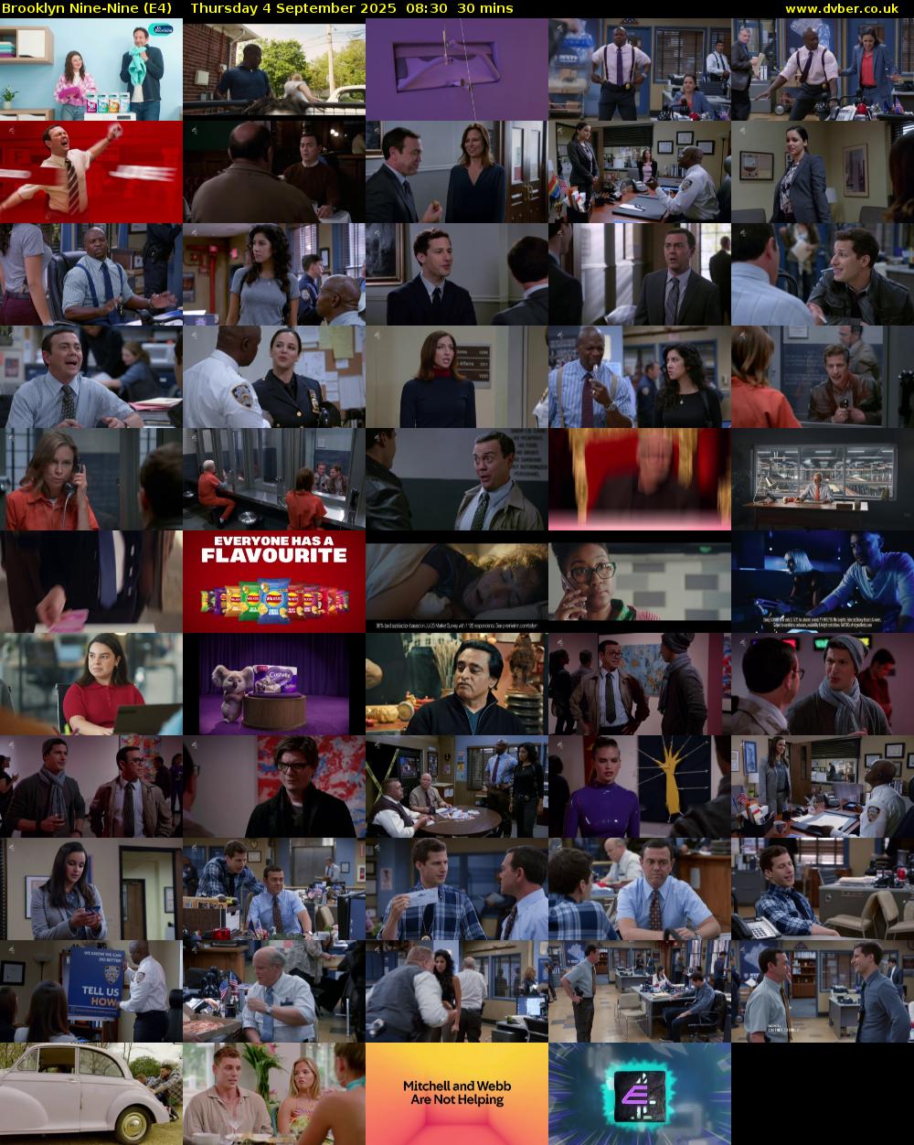 Brooklyn Nine-Nine (E4) Thursday 4 September 2025 08:30 - 09:00