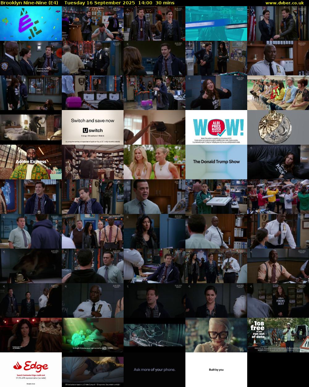 Brooklyn Nine-Nine (E4) Tuesday 16 September 2025 14:00 - 14:30