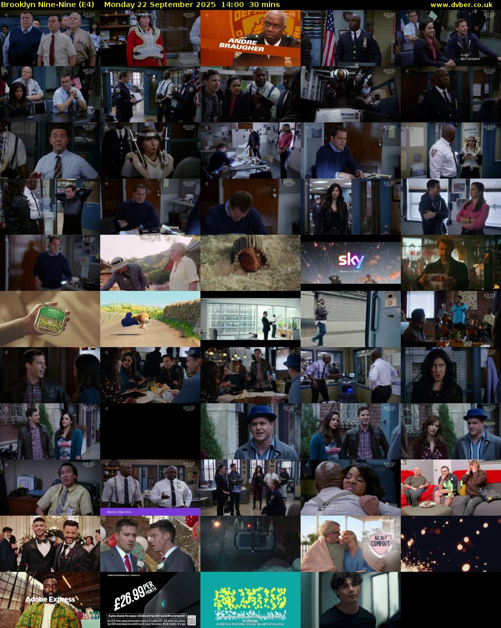 Brooklyn Nine-Nine (E4) Monday 22 September 2025 14:00 - 14:30