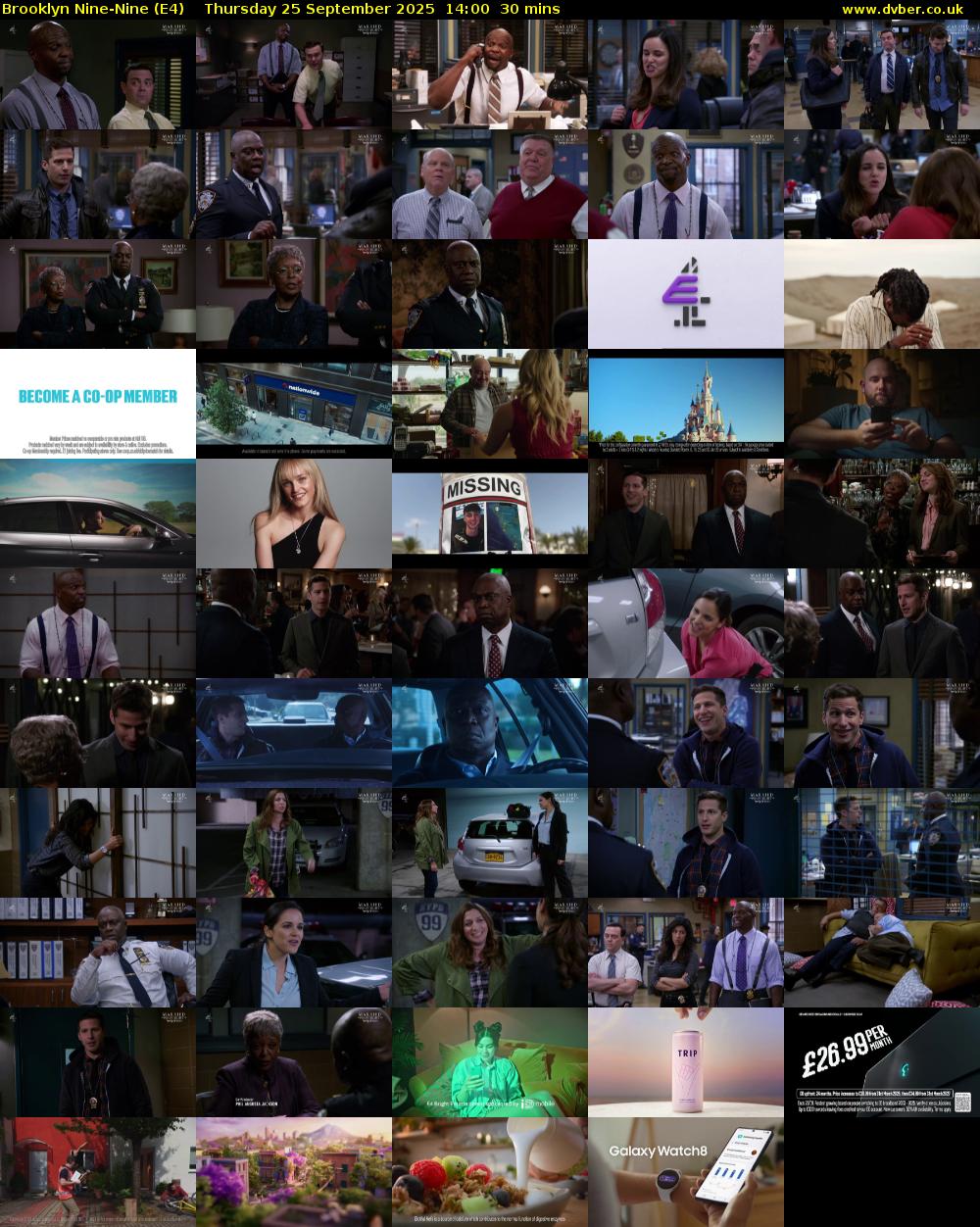 Brooklyn Nine-Nine (E4) Thursday 25 September 2025 14:00 - 14:30