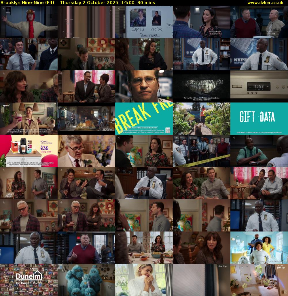 Brooklyn Nine-Nine (E4) Thursday 2 October 2025 14:00 - 14:30