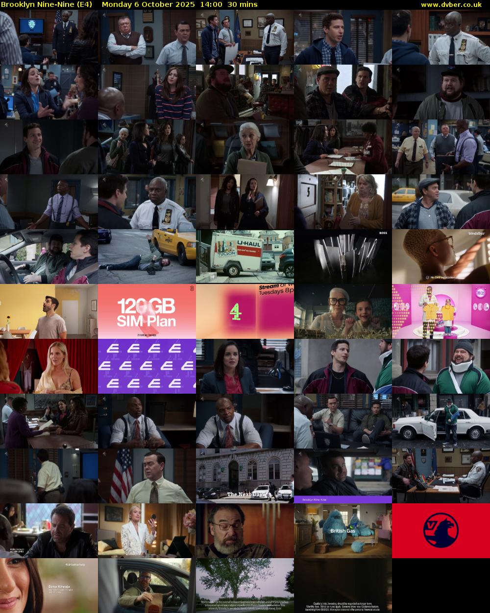 Brooklyn Nine-Nine (E4) Monday 6 October 2025 14:00 - 14:30
