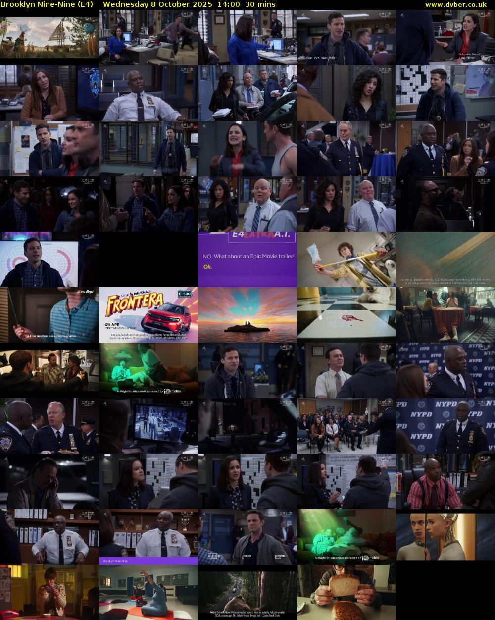 Brooklyn Nine-Nine (E4) Wednesday 8 October 2025 14:00 - 14:30