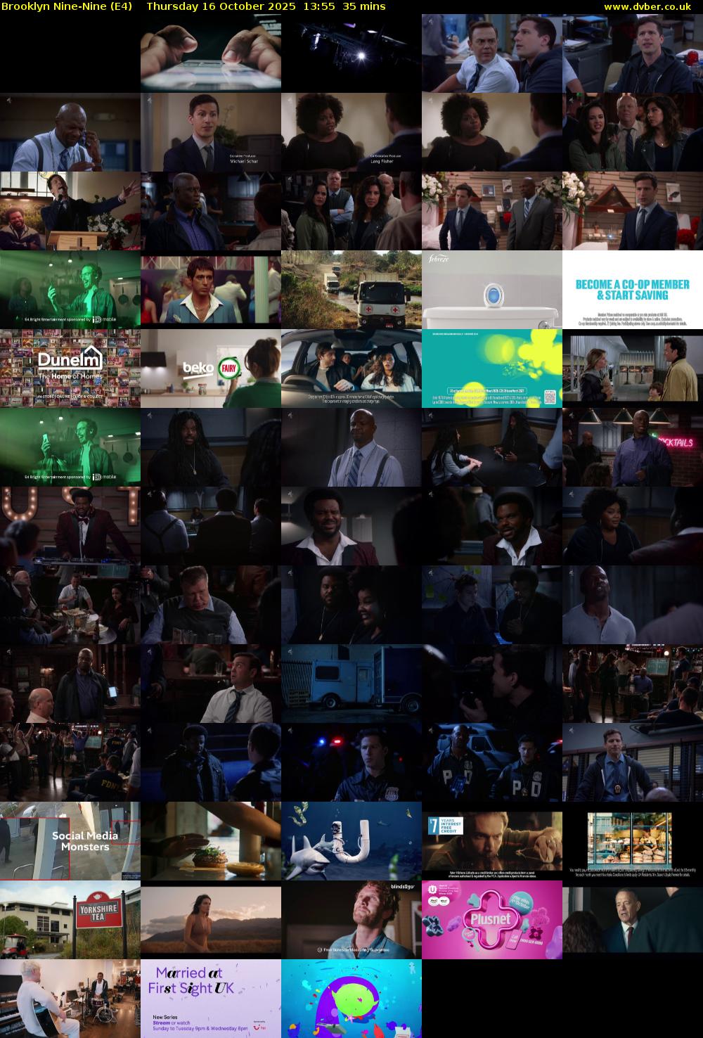 Brooklyn Nine-Nine (E4) Thursday 16 October 2025 13:55 - 14:30