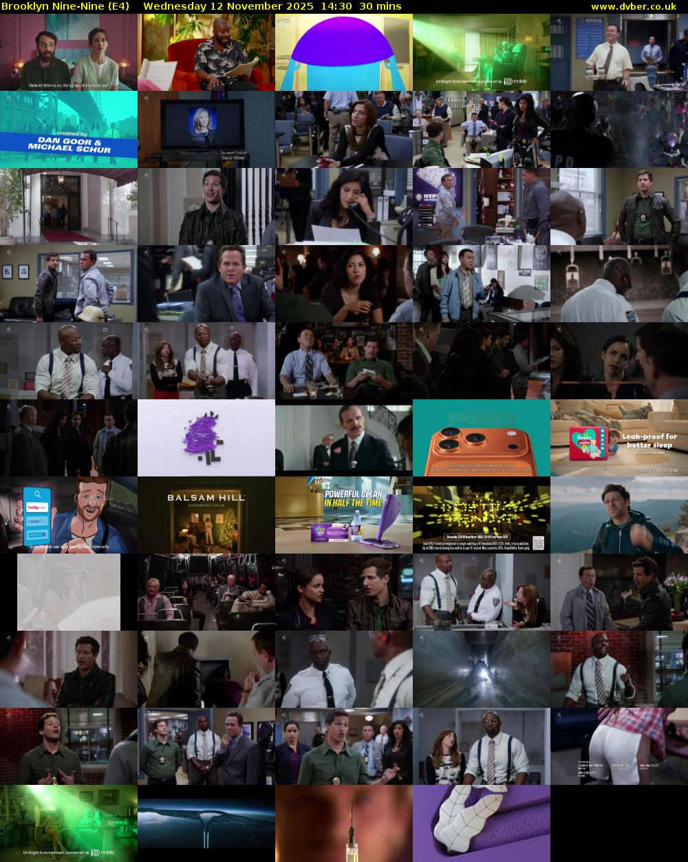 Brooklyn Nine-Nine (E4) Wednesday 12 November 2025 14:30 - 15:00