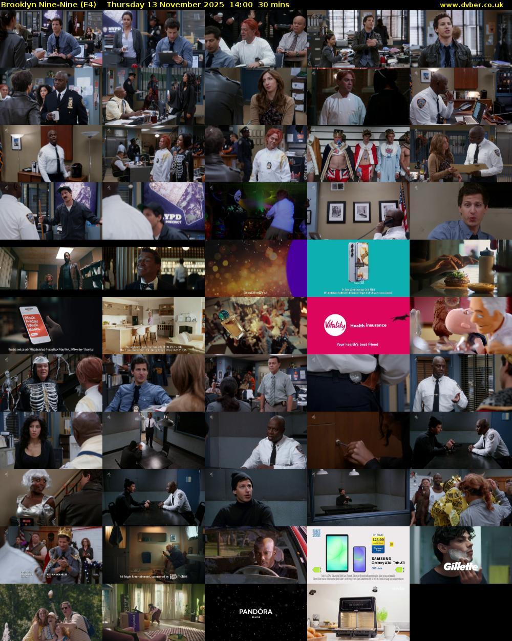 Brooklyn Nine-Nine (E4) Thursday 13 November 2025 14:00 - 14:30