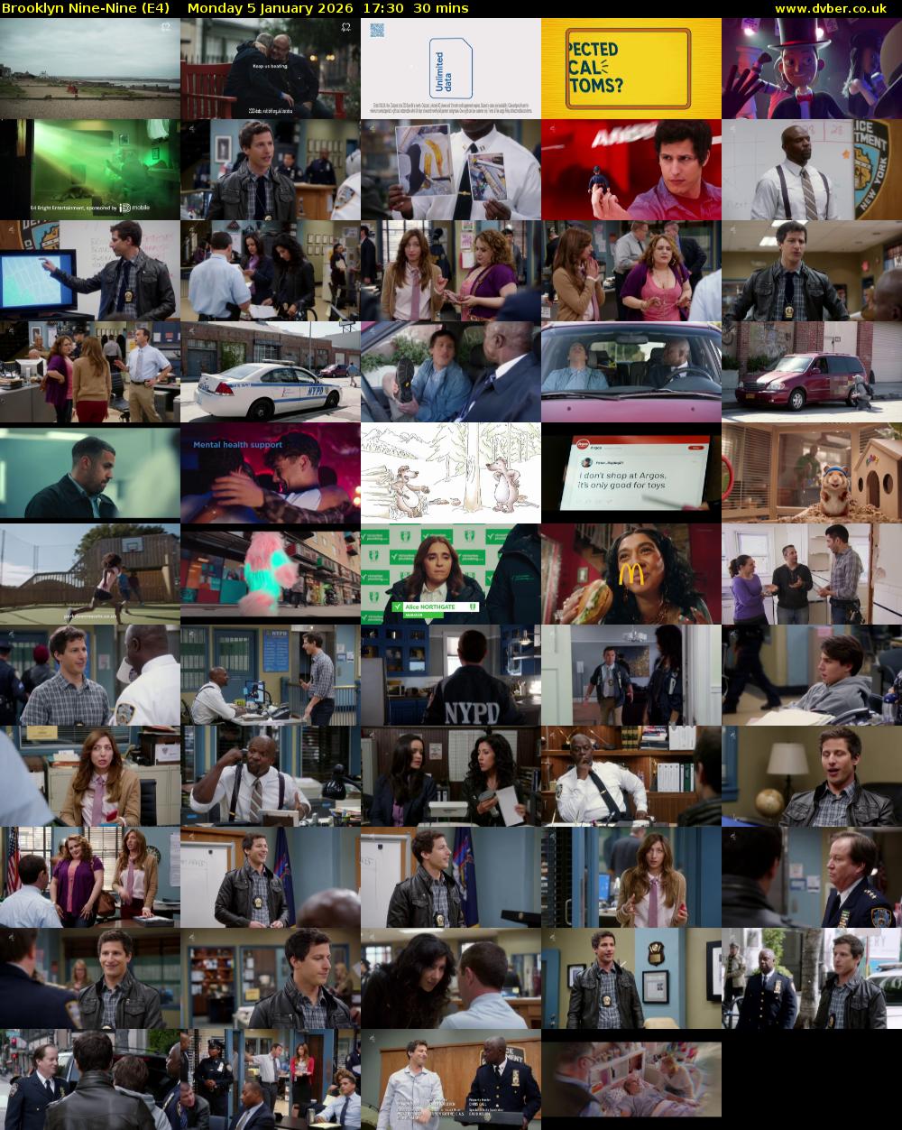 Brooklyn Nine-Nine (E4) Monday 5 January 2026 17:30 - 18:00