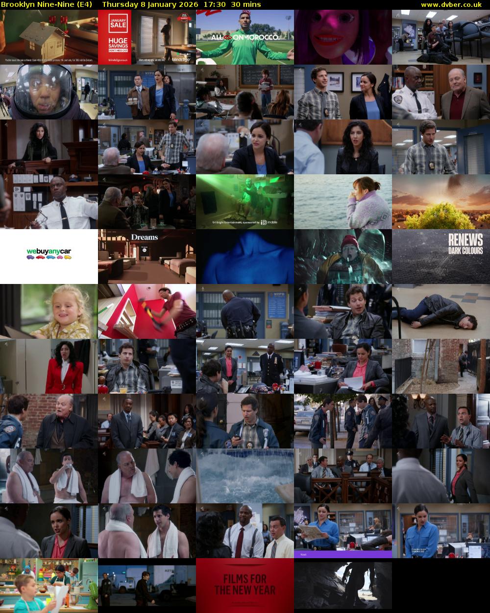 Brooklyn Nine-Nine (E4) Thursday 8 January 2026 17:30 - 18:00