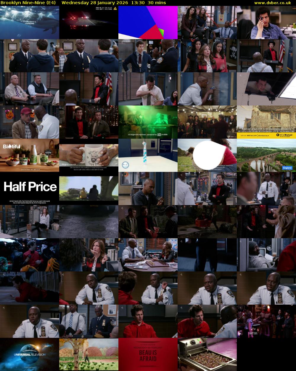 Brooklyn Nine-Nine (E4) Wednesday 28 January 2026 13:30 - 14:00