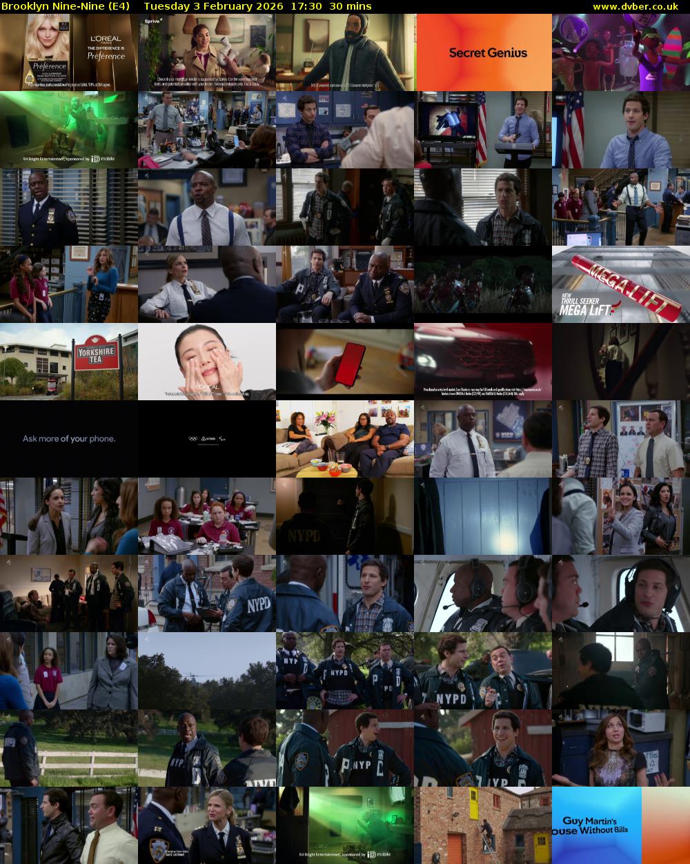 Brooklyn Nine-Nine (E4) Tuesday 3 February 2026 17:30 - 18:00