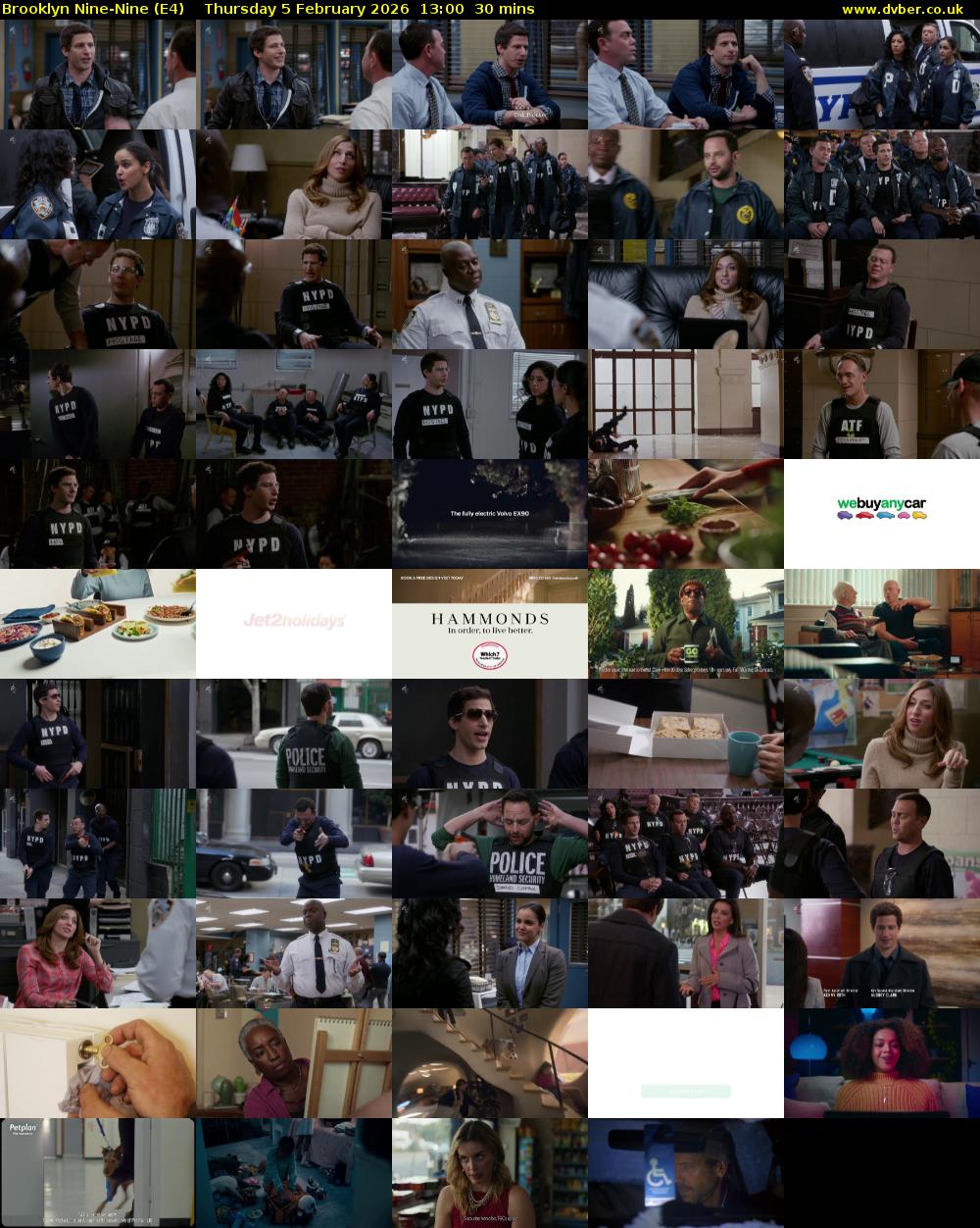 Brooklyn Nine-Nine (E4) Thursday 5 February 2026 13:00 - 13:30