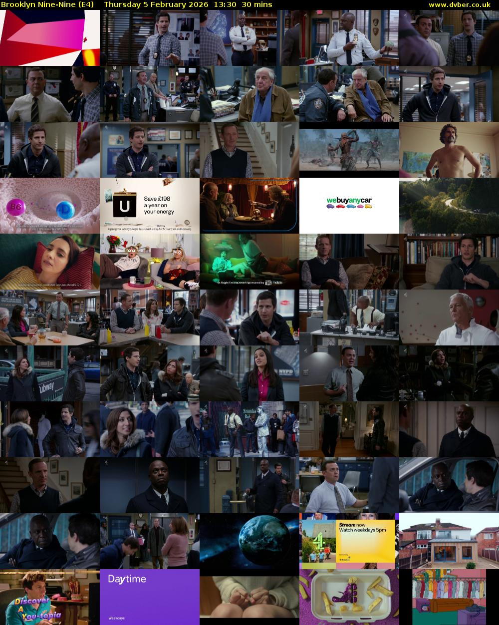 Brooklyn Nine-Nine (E4) Thursday 5 February 2026 13:30 - 14:00