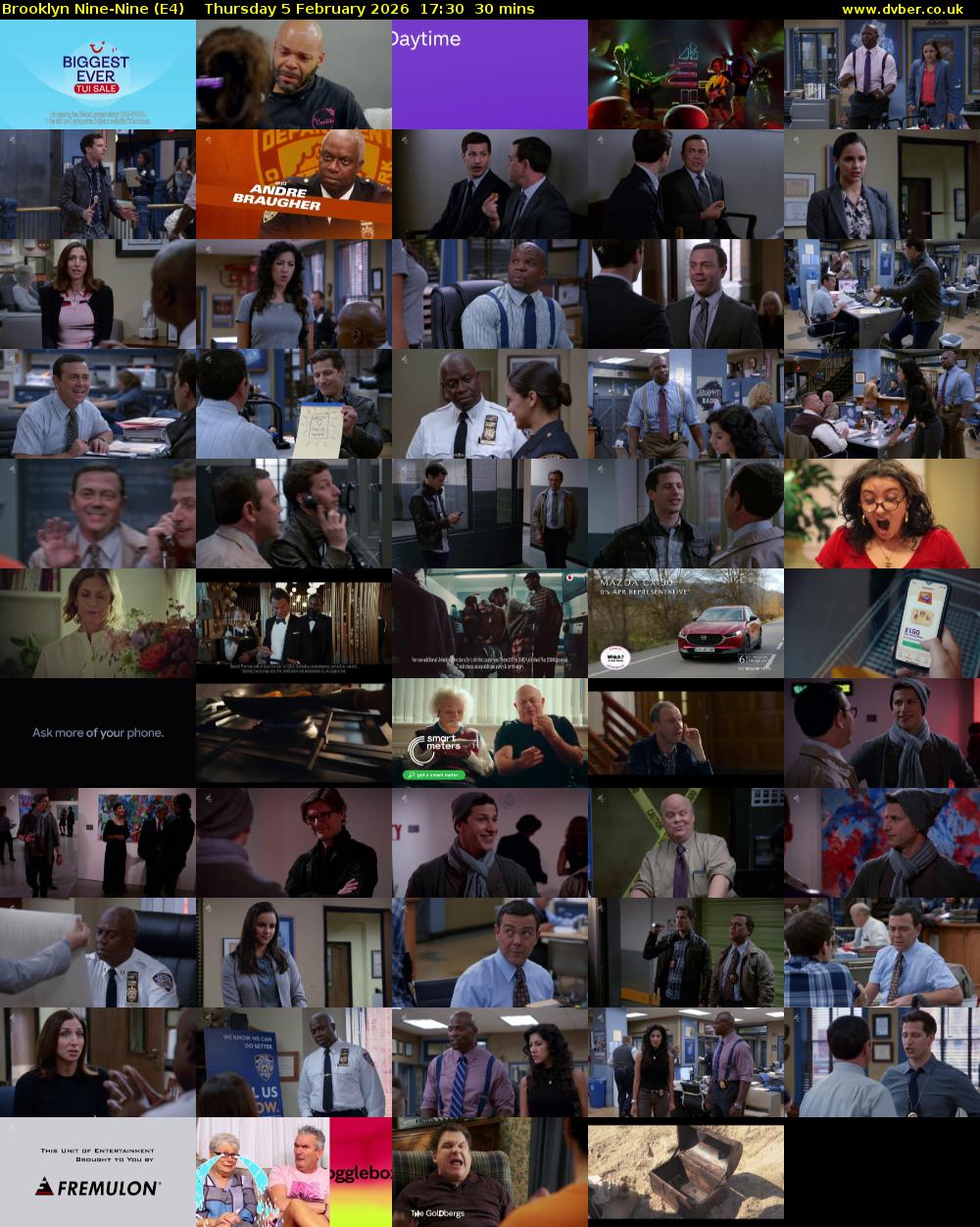 Brooklyn Nine-Nine (E4) Thursday 5 February 2026 17:30 - 18:00