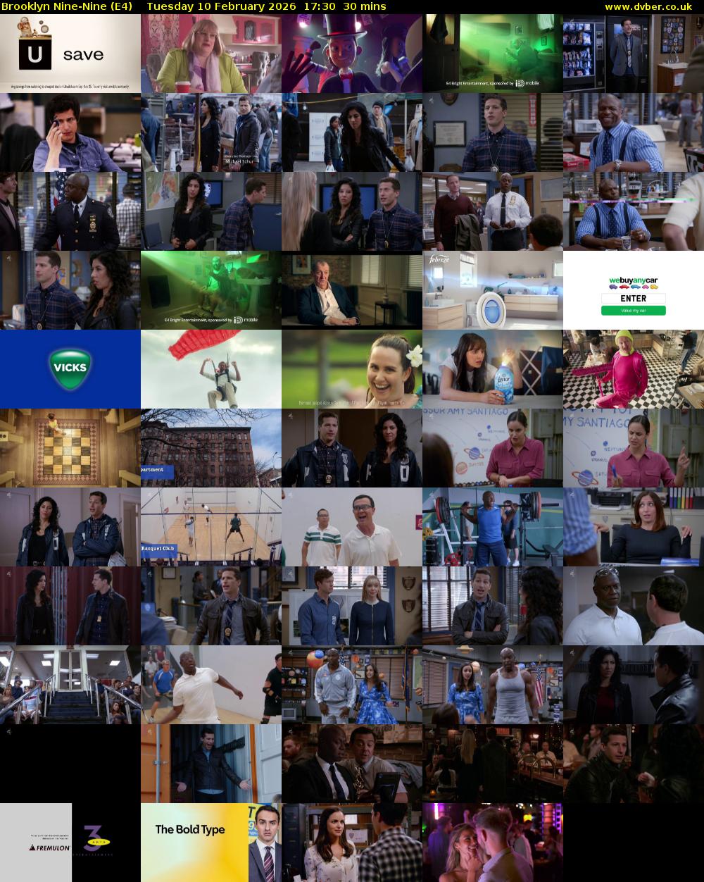 Brooklyn Nine-Nine (E4) Tuesday 10 February 2026 17:30 - 18:00
