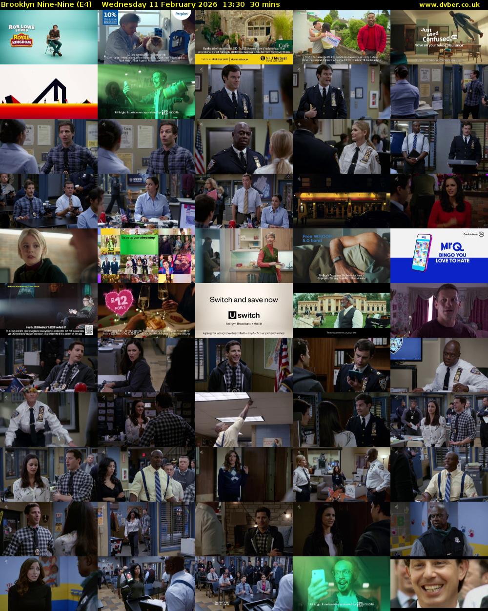 Brooklyn Nine-Nine (E4) Wednesday 11 February 2026 13:30 - 14:00