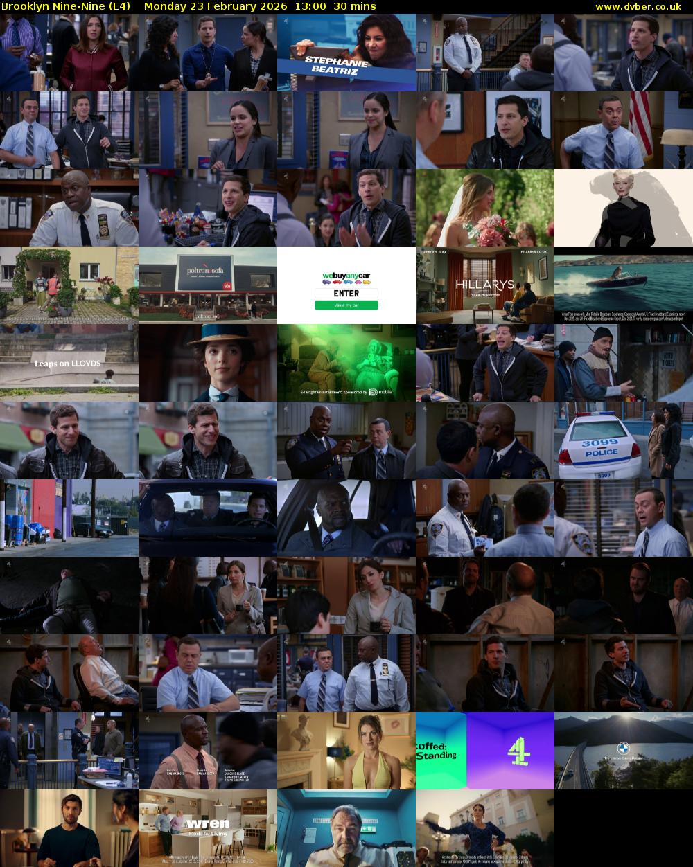 Brooklyn Nine-Nine (E4) Monday 23 February 2026 13:00 - 13:30