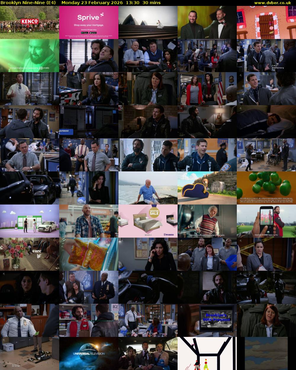 Brooklyn Nine-Nine (E4) Monday 23 February 2026 13:30 - 14:00