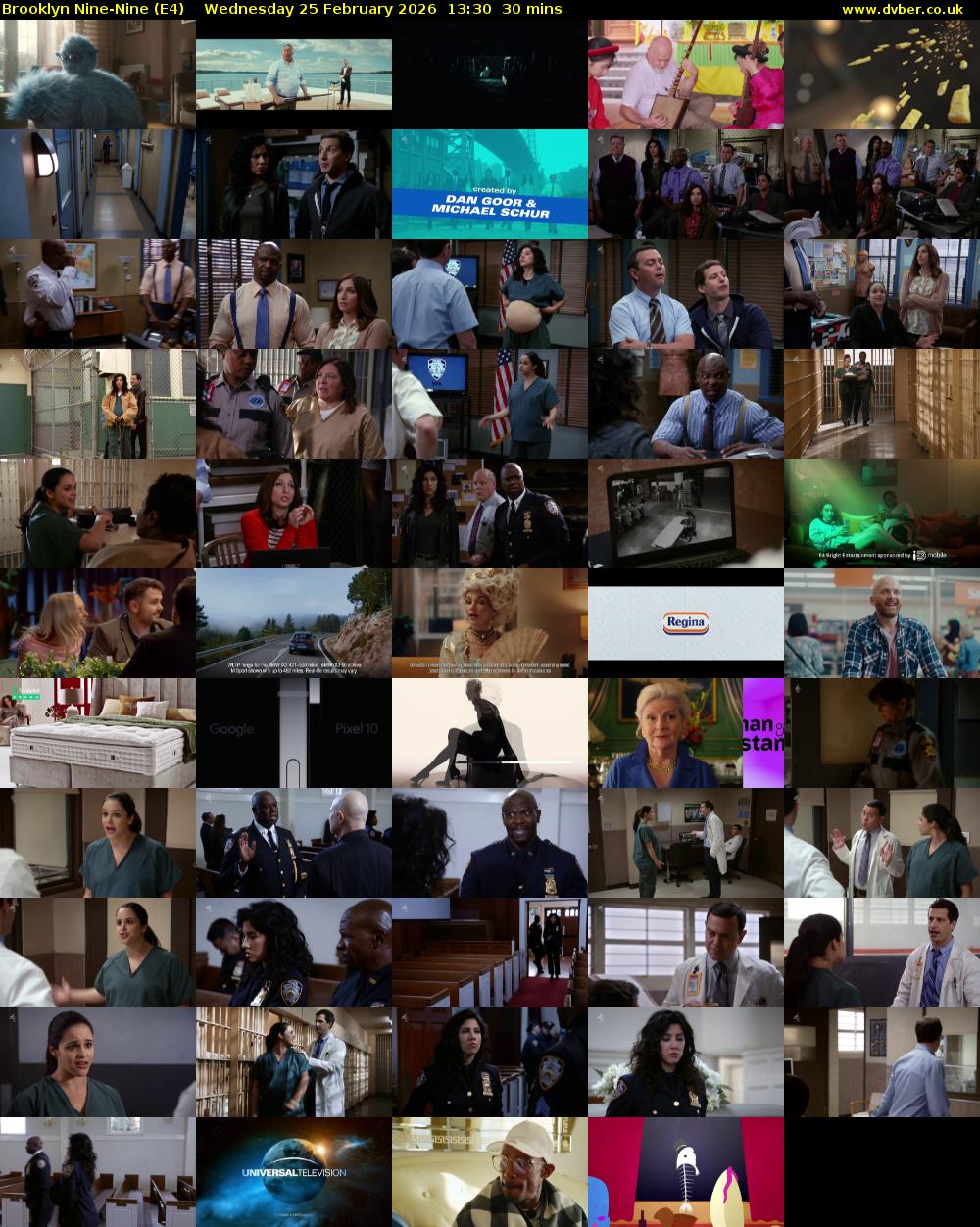 Brooklyn Nine-Nine (E4) Wednesday 25 February 2026 13:30 - 14:00