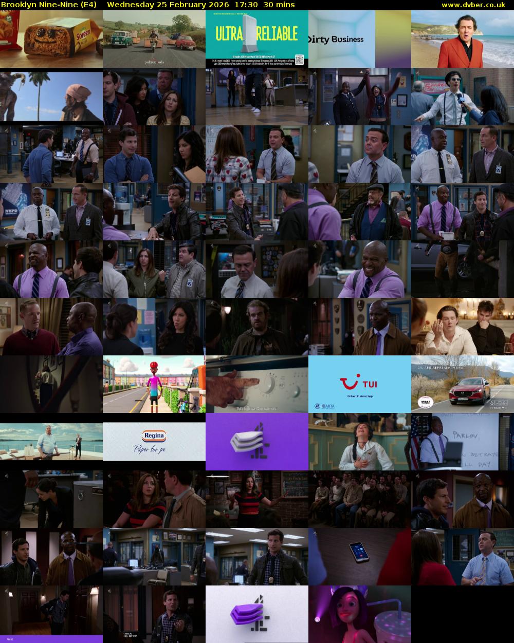 Brooklyn Nine-Nine (E4) Wednesday 25 February 2026 17:30 - 18:00