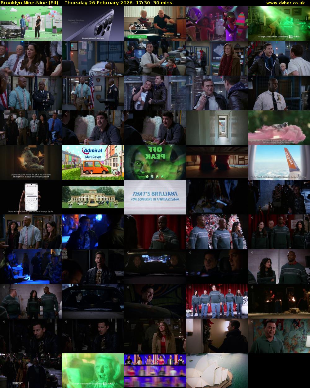 Brooklyn Nine-Nine (E4) Thursday 26 February 2026 17:30 - 18:00