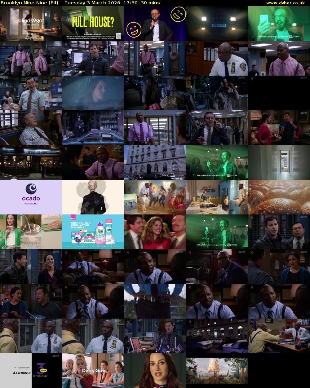 Brooklyn Nine-Nine (E4) Tuesday 3 March 2026 17:30 - 18:00