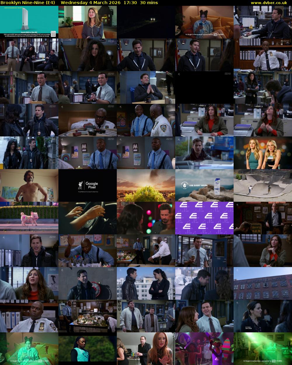 Brooklyn Nine-Nine (E4) Wednesday 4 March 2026 17:30 - 18:00