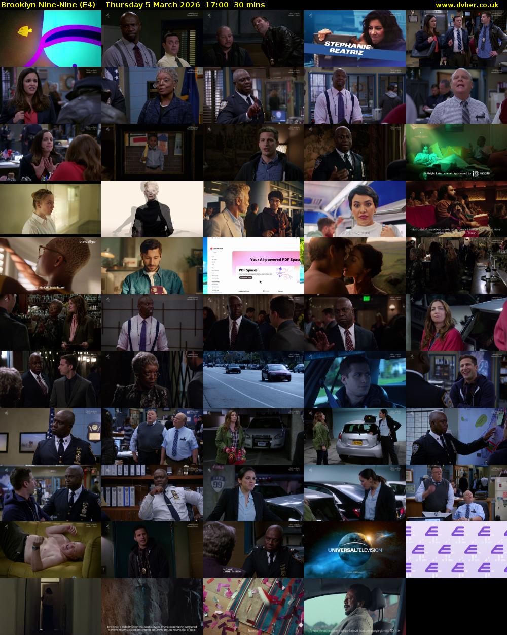 Brooklyn Nine-Nine (E4) Thursday 5 March 2026 17:00 - 17:30