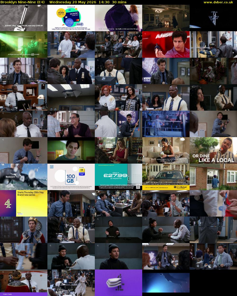 Brooklyn Nine-Nine (E4) Wednesday 20 May 2026 14:30 - 15:00