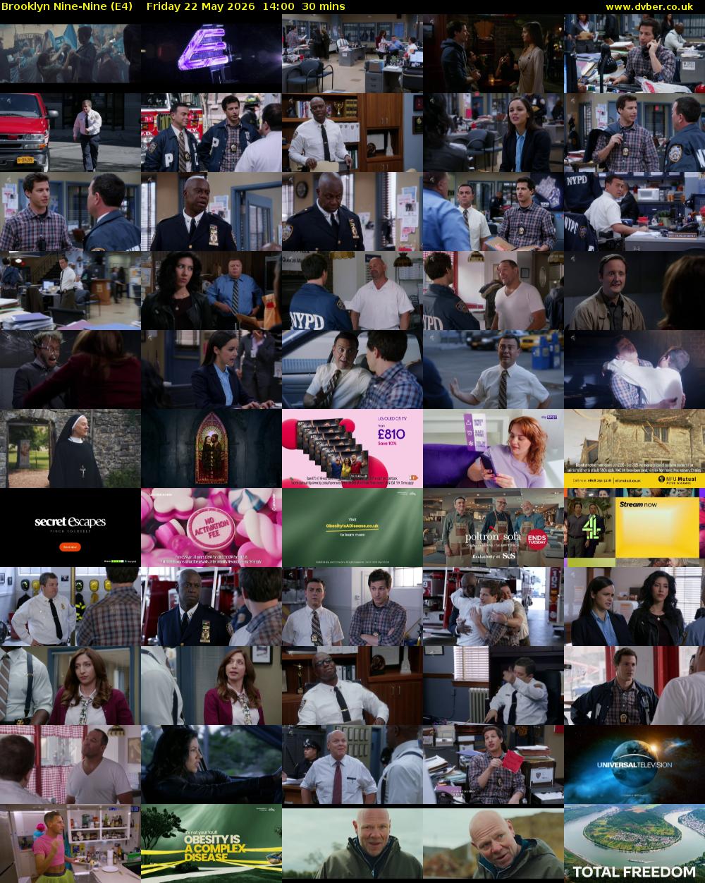 Brooklyn Nine-Nine (E4) Friday 22 May 2026 14:00 - 14:30