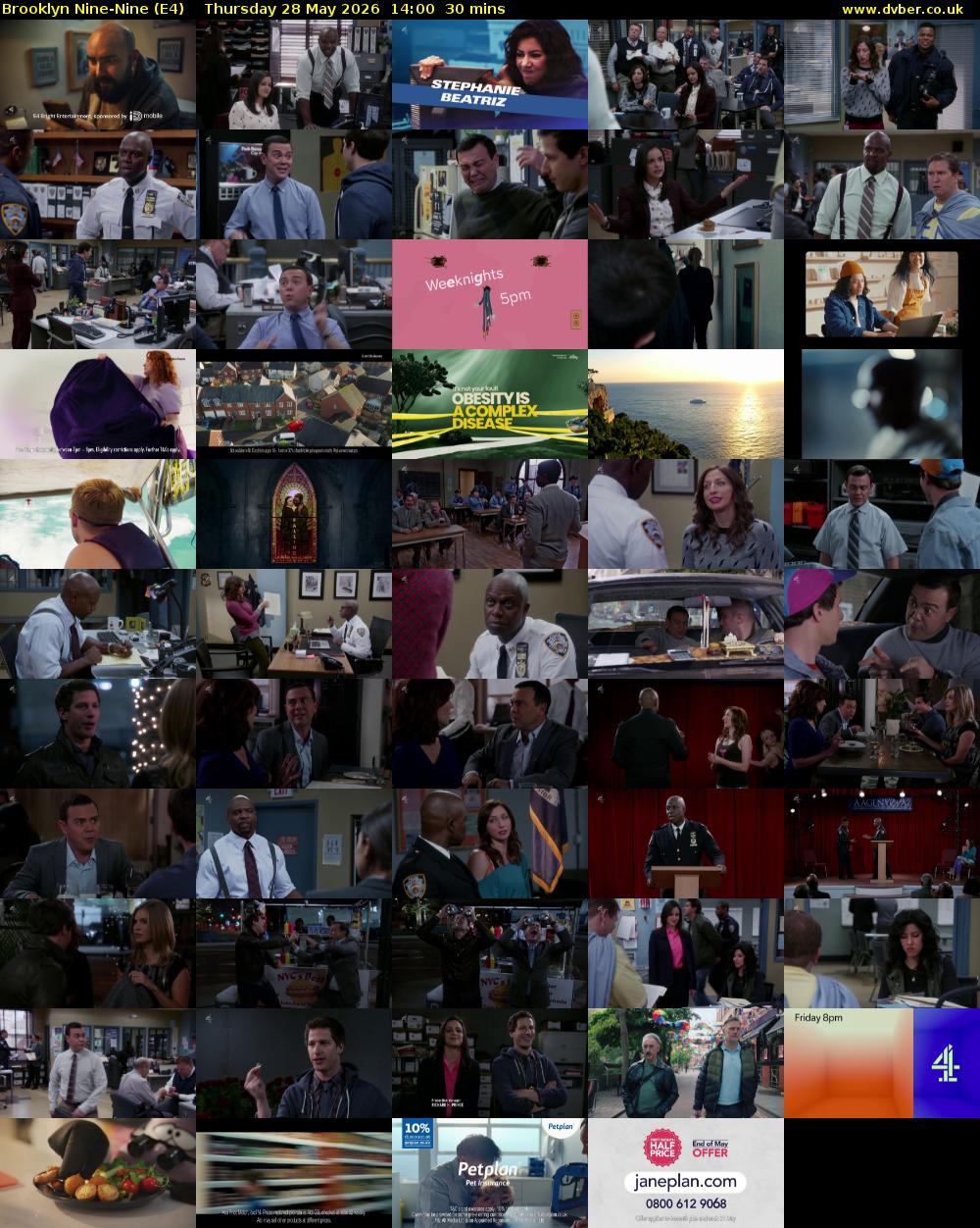 Brooklyn Nine-Nine (E4) Thursday 28 May 2026 14:00 - 14:30