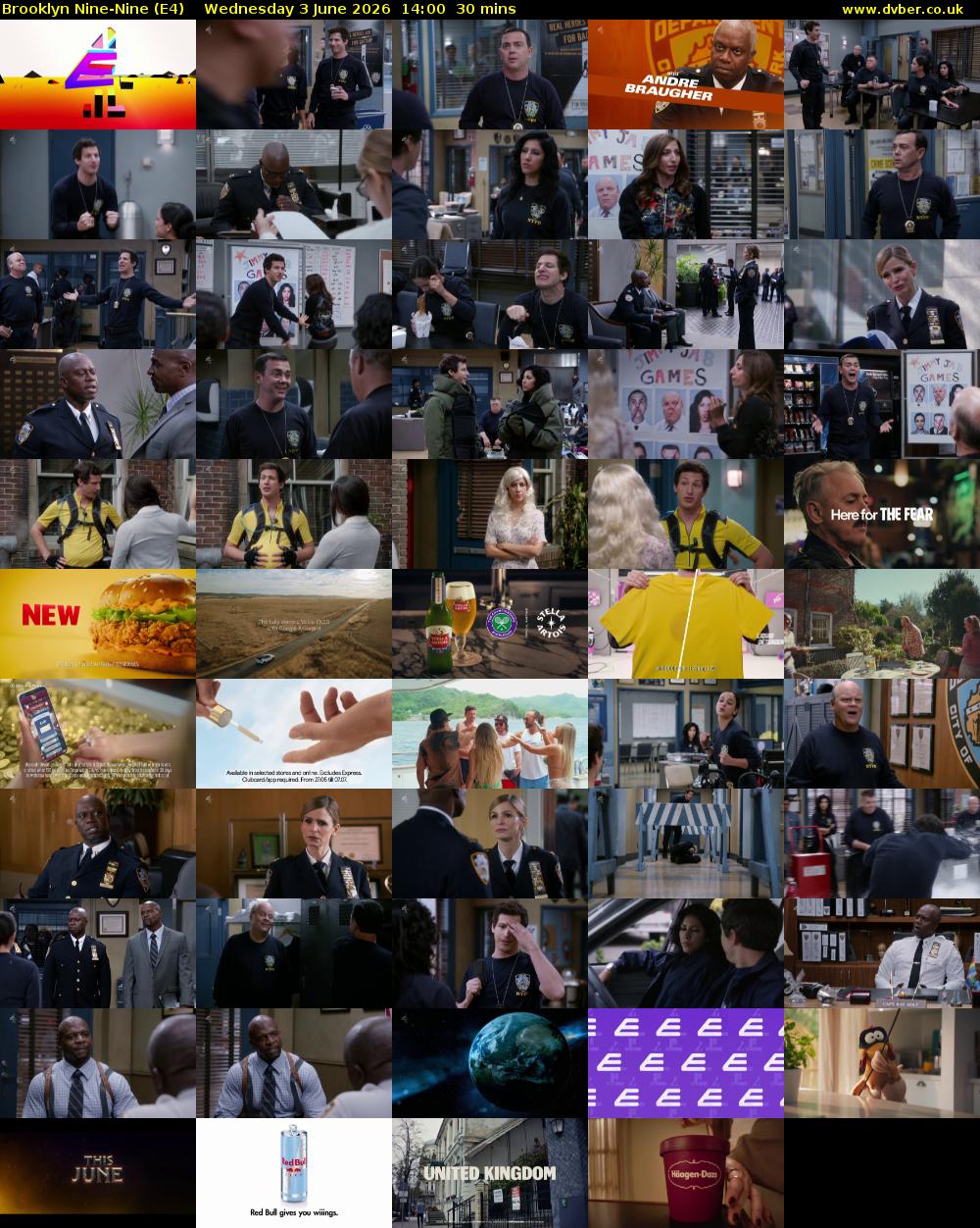 Brooklyn Nine-Nine (E4) Wednesday 3 June 2026 14:00 - 14:30