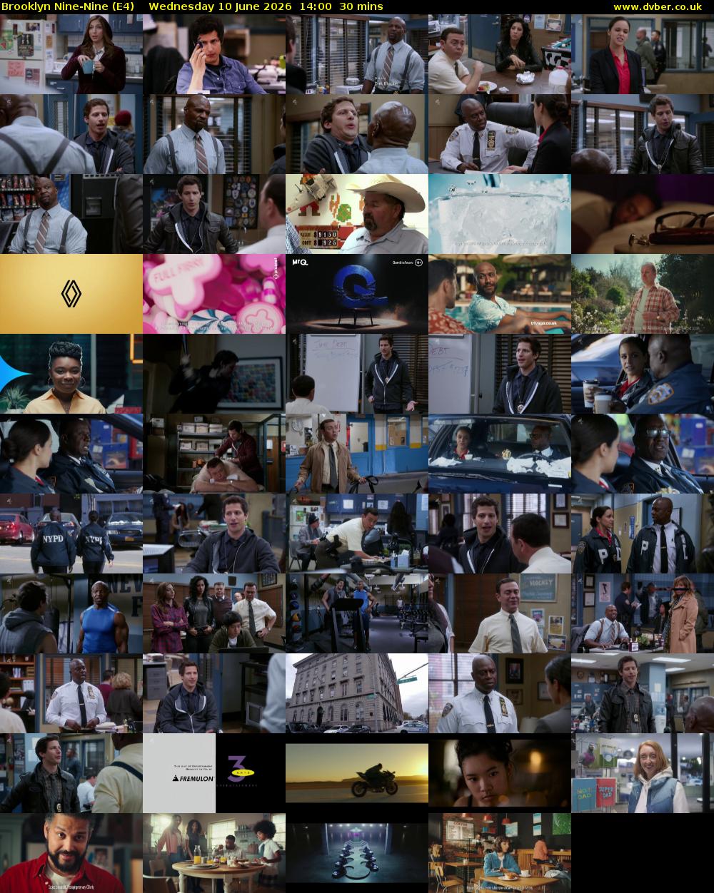 Brooklyn Nine-Nine (E4) Wednesday 10 June 2026 14:00 - 14:30
