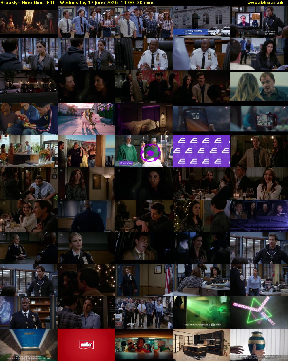 Brooklyn Nine-Nine (E4) Wednesday 17 June 2026 14:00 - 14:30