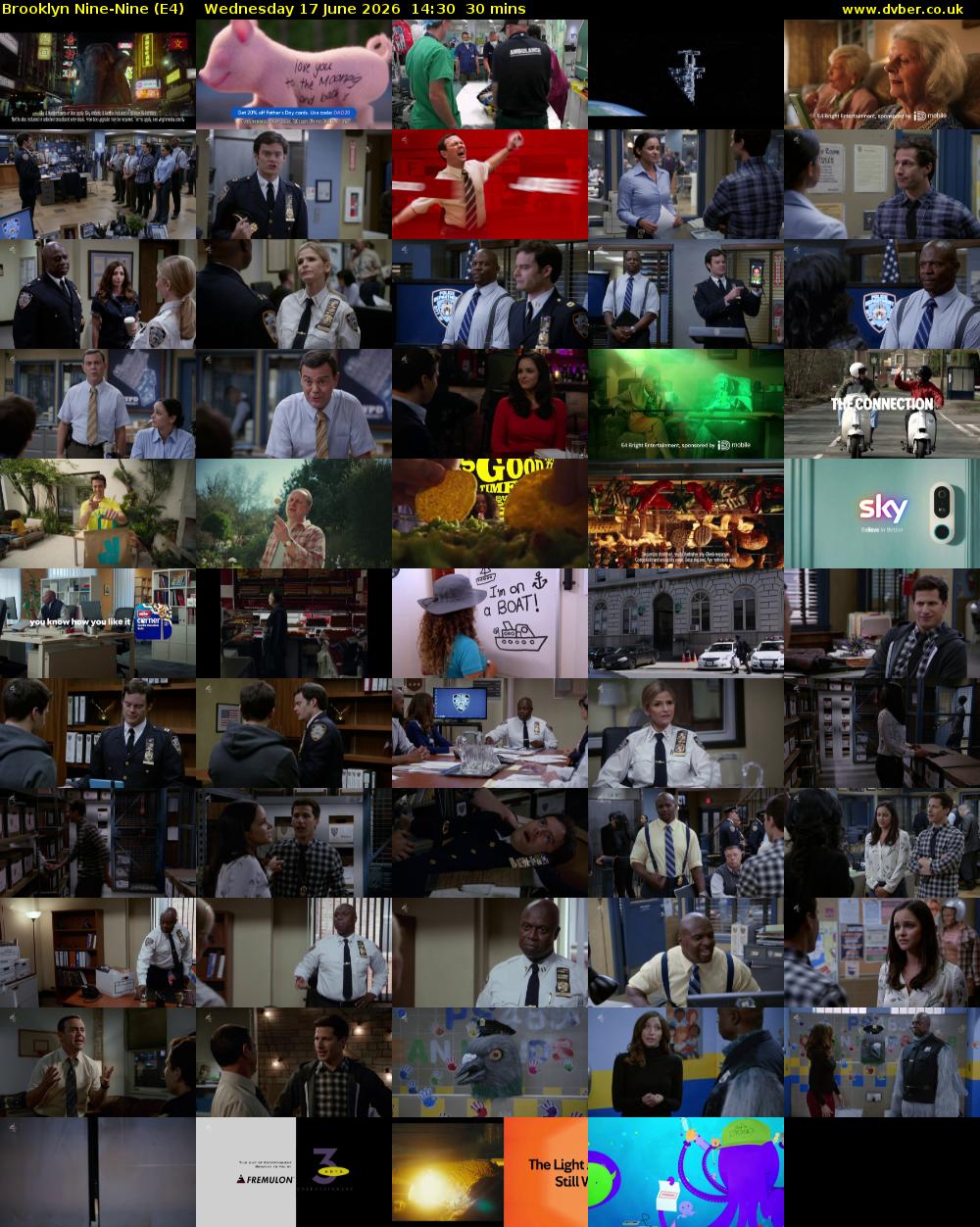 Brooklyn Nine-Nine (E4) Wednesday 17 June 2026 14:30 - 15:00