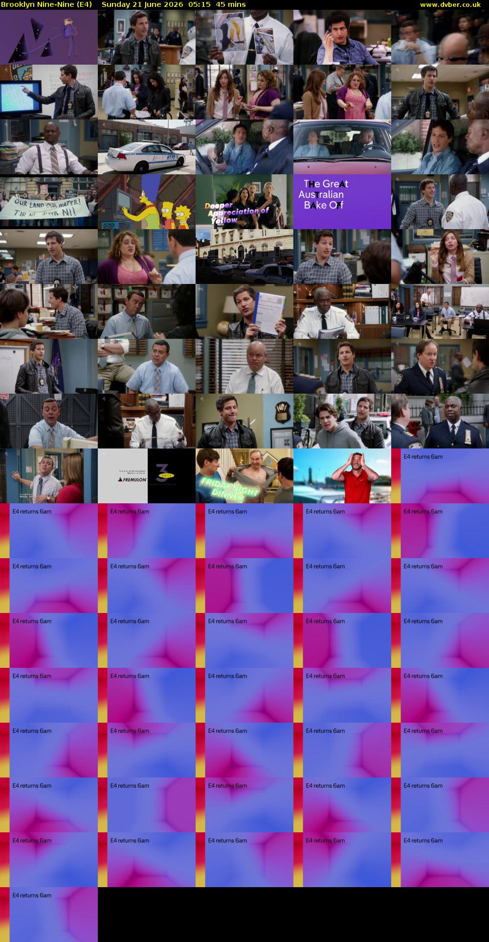 Brooklyn Nine-Nine (E4) Sunday 21 June 2026 05:15 - 06:00