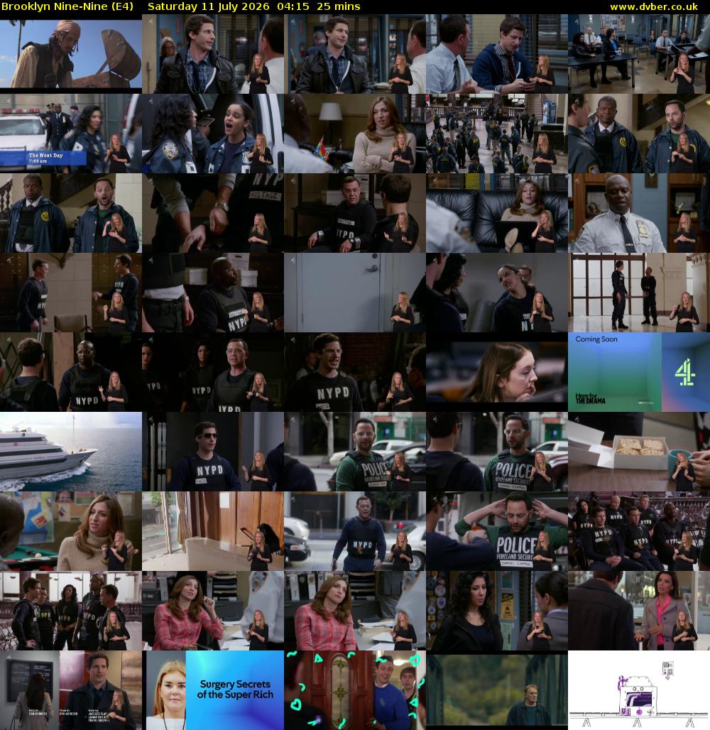 Brooklyn Nine-Nine (E4) Saturday 11 July 2026 04:15 - 04:40