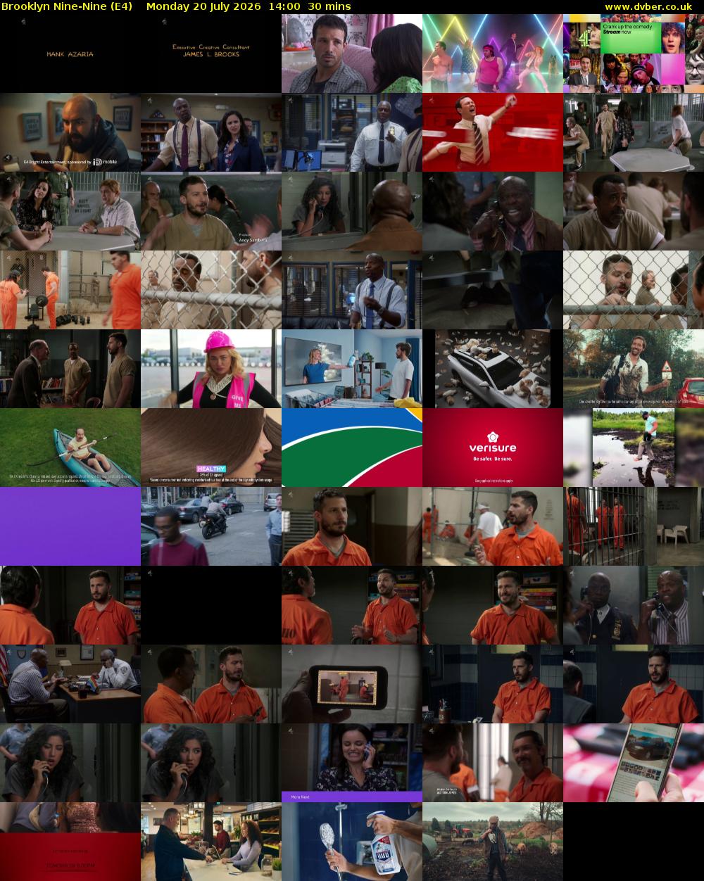 Brooklyn Nine-Nine (E4) Monday 20 July 2026 14:00 - 14:30