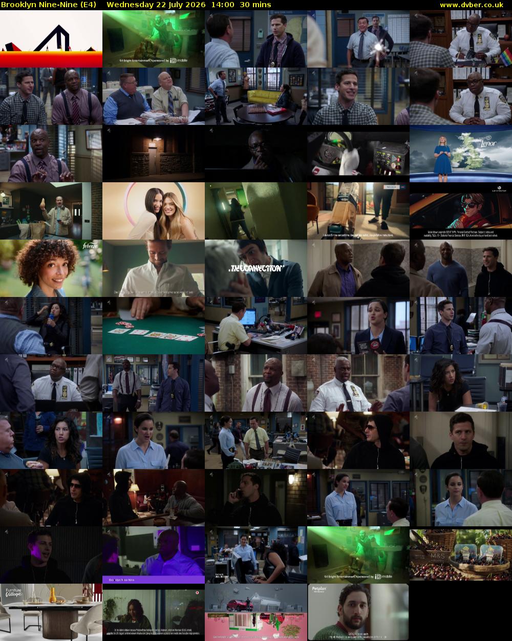 Brooklyn Nine-Nine (E4) Wednesday 22 July 2026 14:00 - 14:30