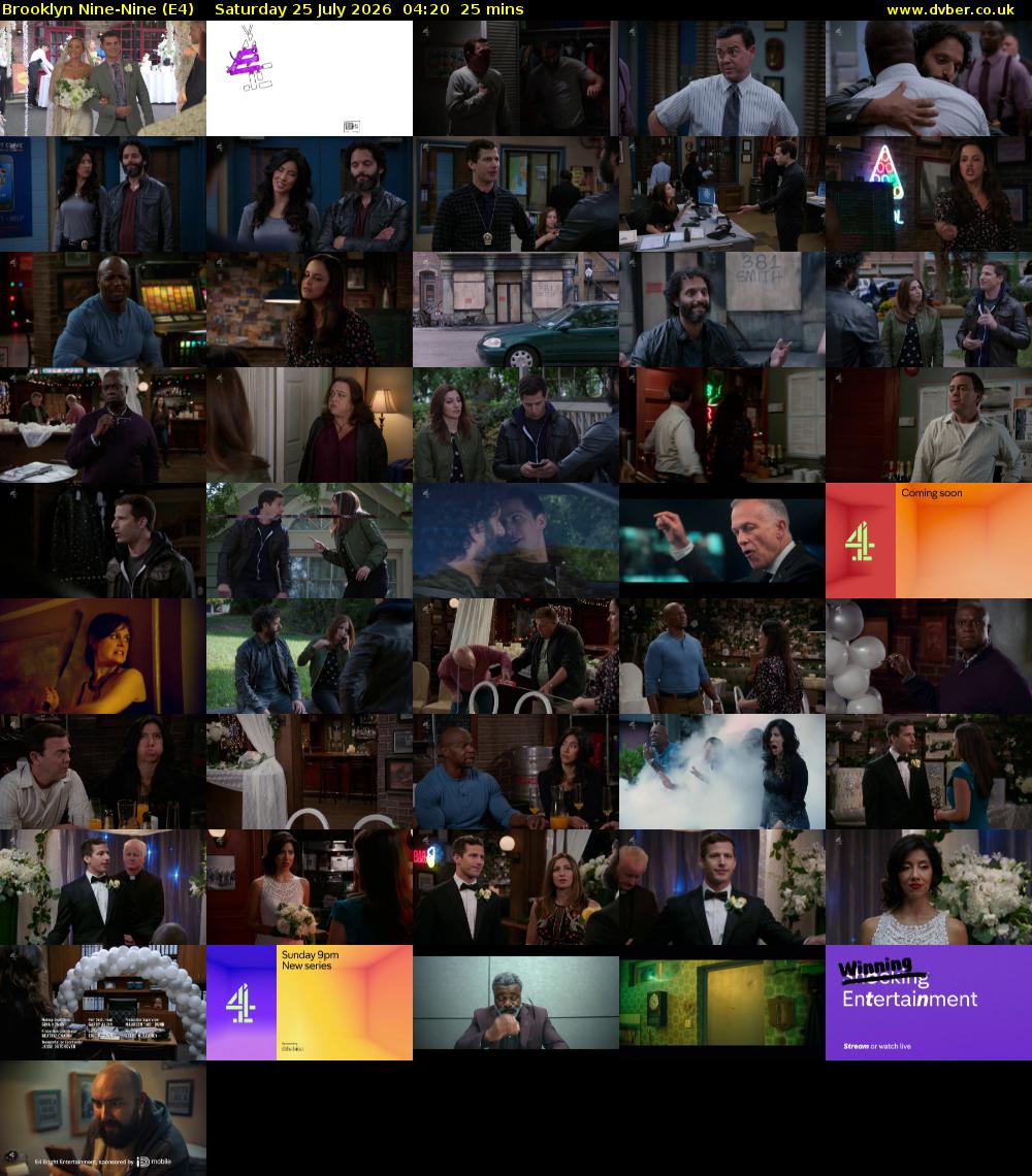 Brooklyn Nine-Nine (E4) Saturday 25 July 2026 04:20 - 04:45