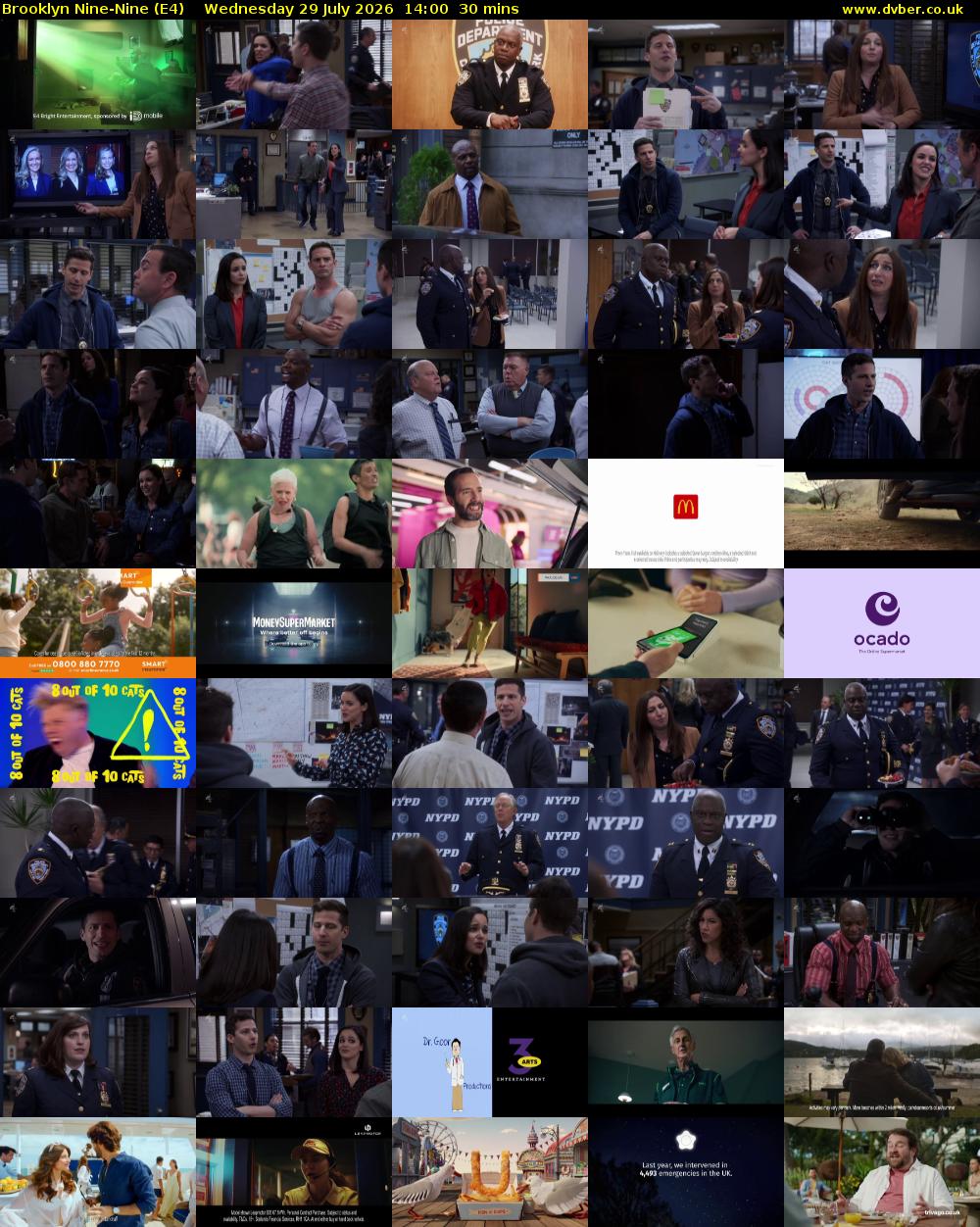 Brooklyn Nine-Nine (E4) Wednesday 29 July 2026 14:00 - 14:30