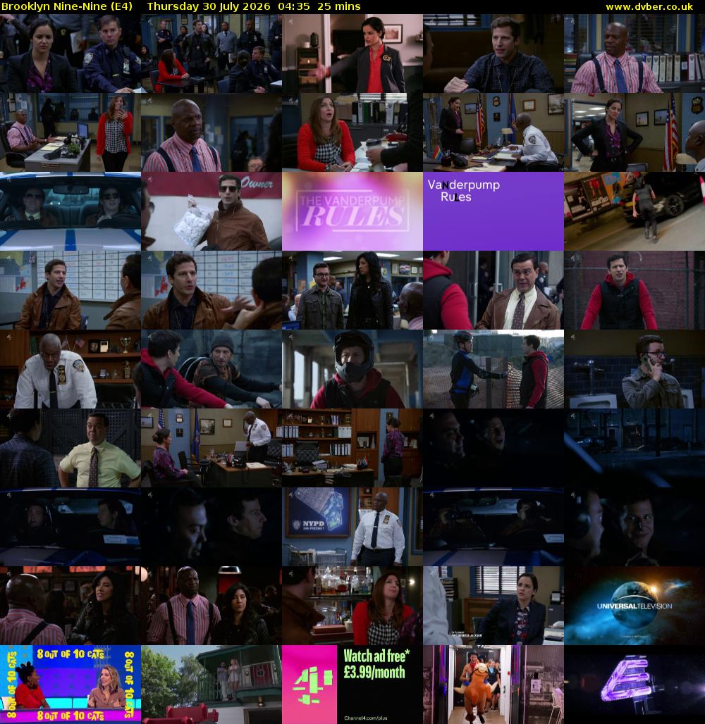 Brooklyn Nine-Nine (E4) Thursday 30 July 2026 04:35 - 05:00