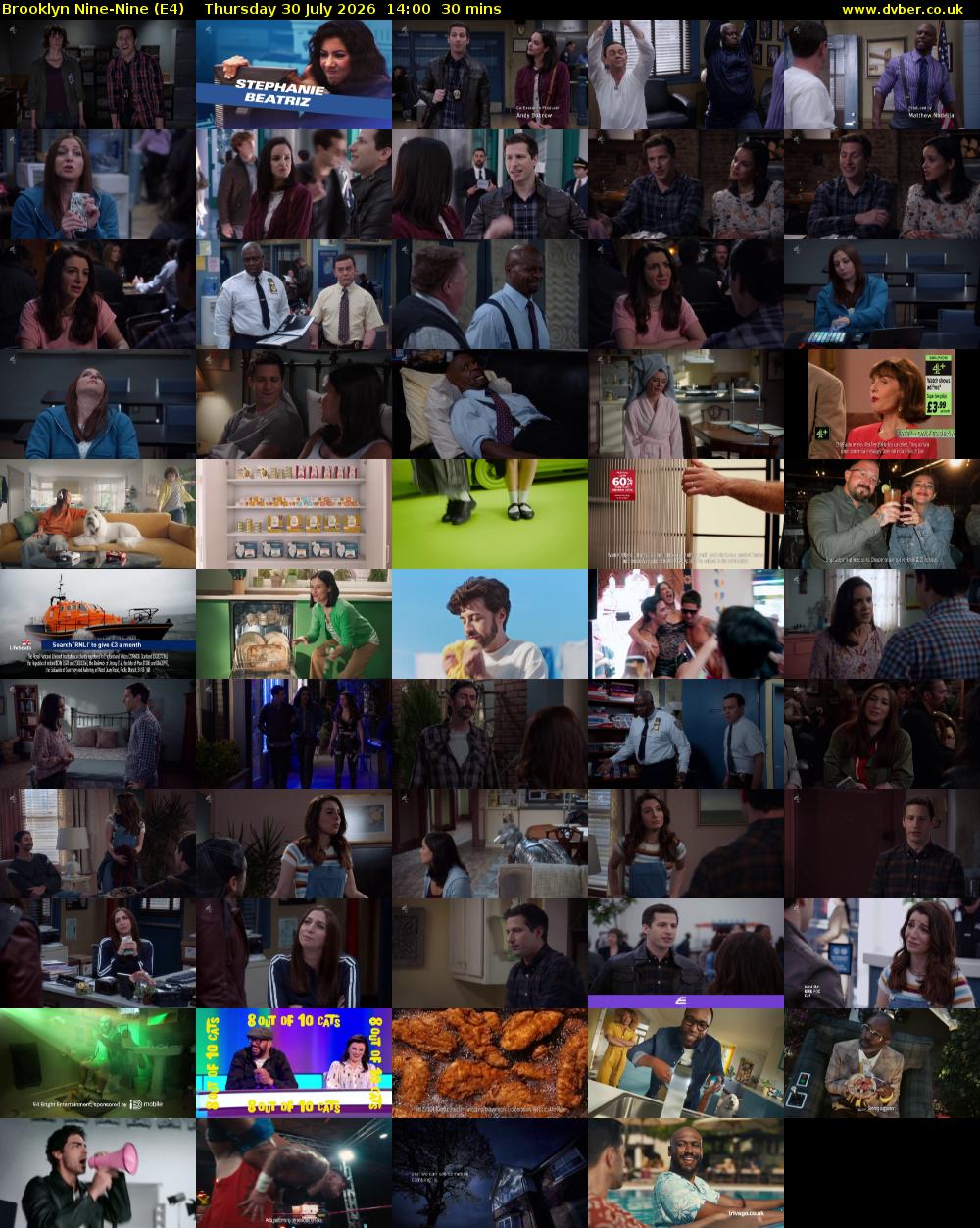 Brooklyn Nine-Nine (E4) Thursday 30 July 2026 14:00 - 14:30