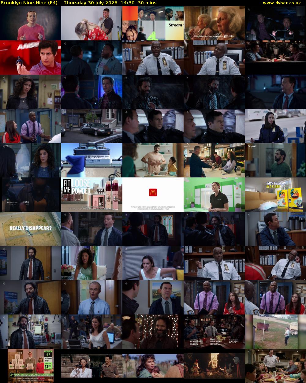 Brooklyn Nine-Nine (E4) Thursday 30 July 2026 14:30 - 15:00