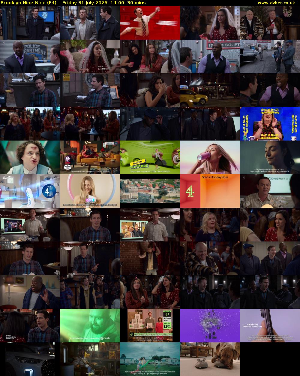 Brooklyn Nine-Nine (E4) Friday 31 July 2026 14:00 - 14:30