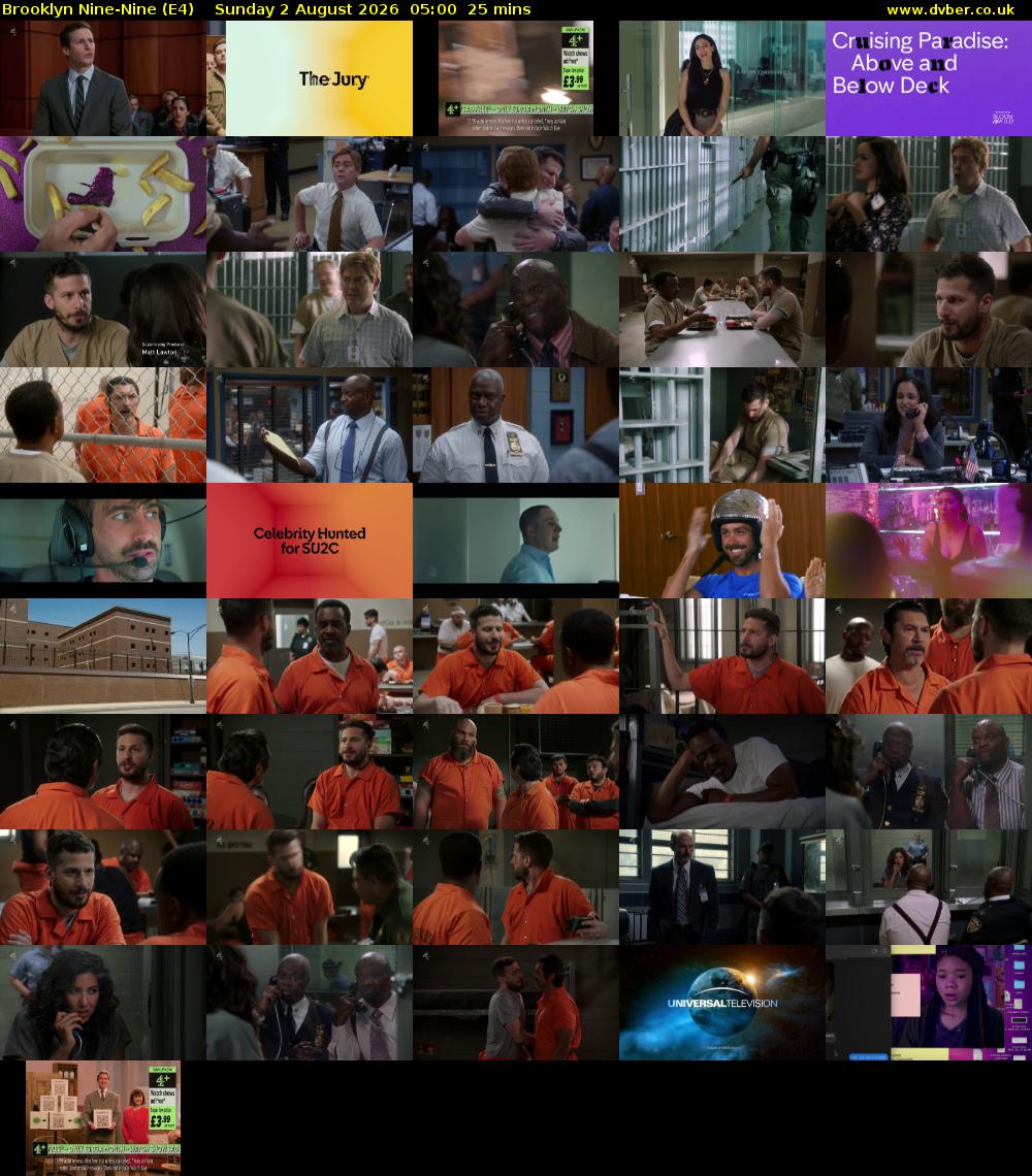 Brooklyn Nine-Nine (E4) Sunday 2 August 2026 05:00 - 05:25