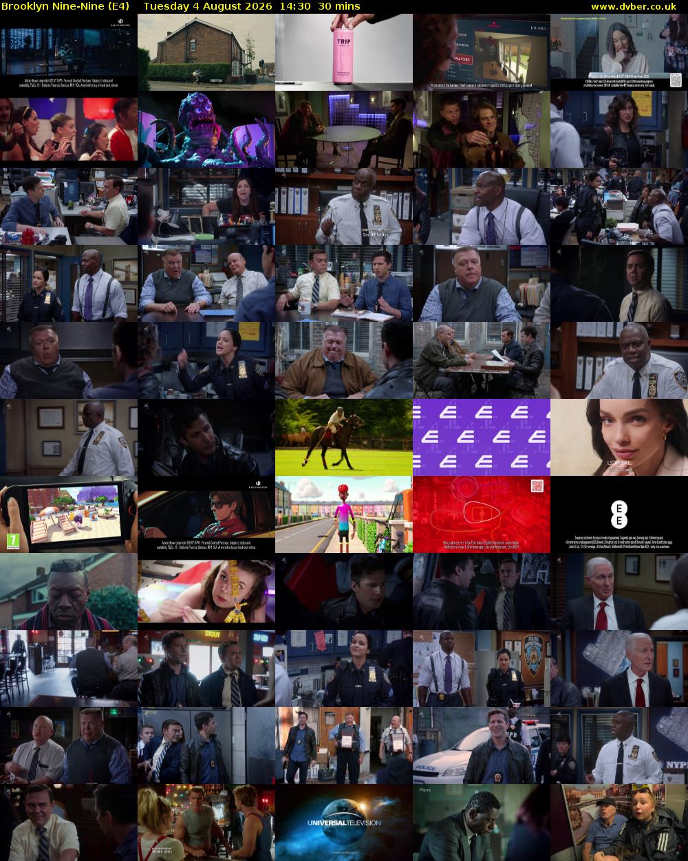 Brooklyn Nine-Nine (E4) Tuesday 4 August 2026 14:30 - 15:00