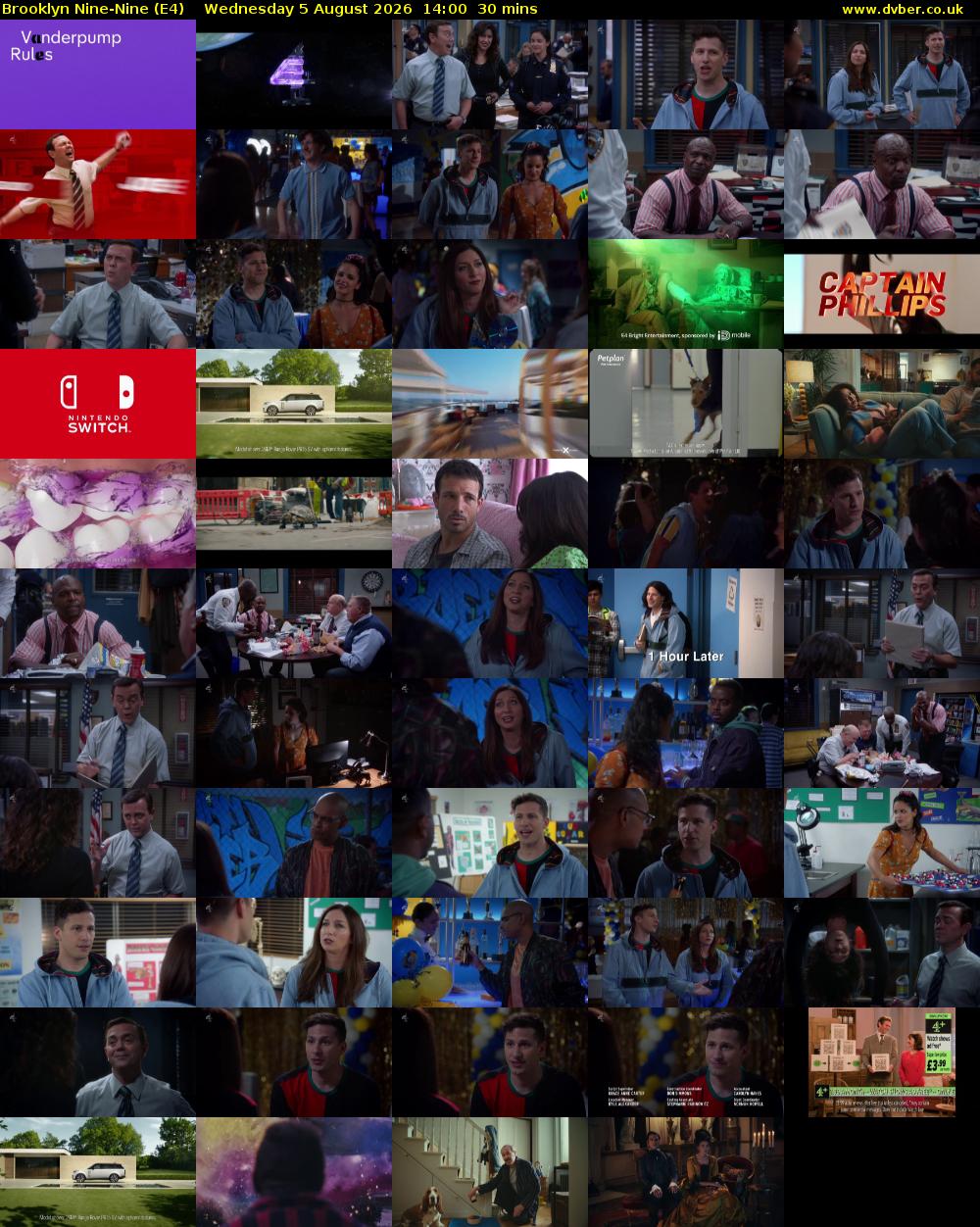 Brooklyn Nine-Nine (E4) Wednesday 5 August 2026 14:00 - 14:30