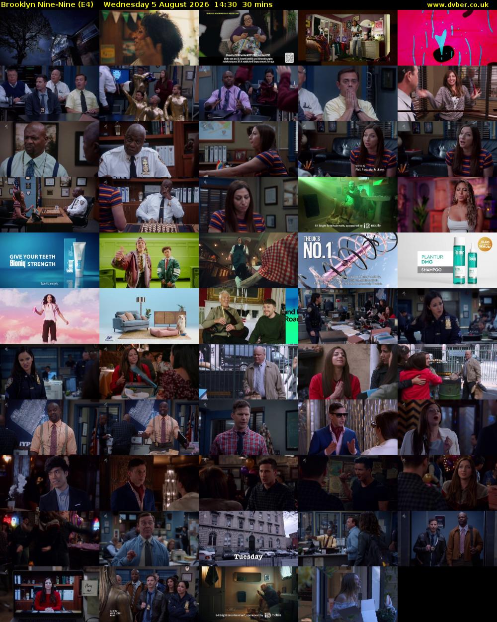 Brooklyn Nine-Nine (E4) Wednesday 5 August 2026 14:30 - 15:00
