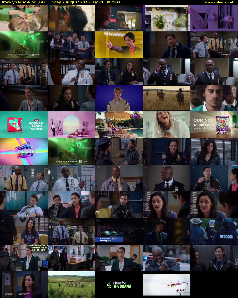 Brooklyn Nine-Nine (E4) Friday 7 August 2026 14:30 - 15:00
